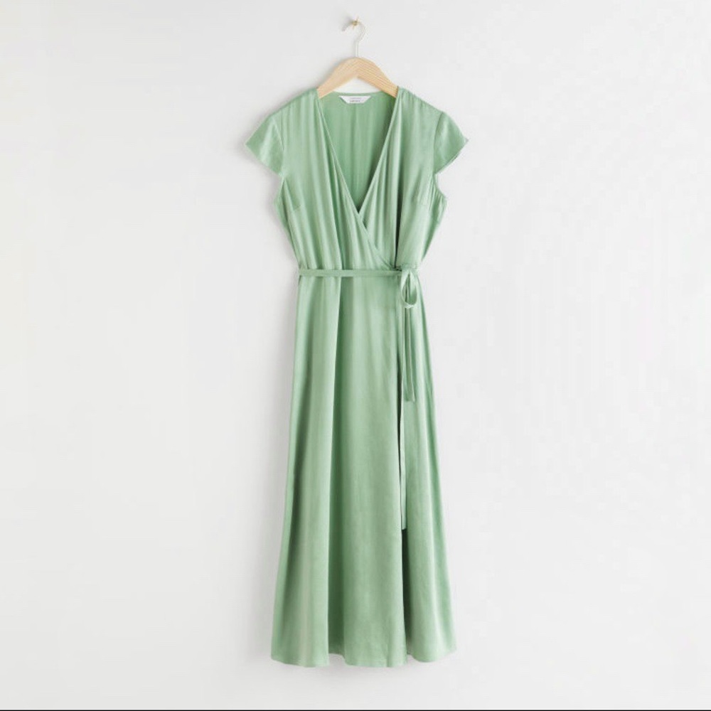 Summer Mint Green Maxi Wrap Dress